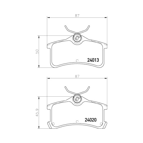 Bremsbelagsatz Scheibenbremse Hella Pagid 8DB 355 011-511 für Toyota Hinterachse