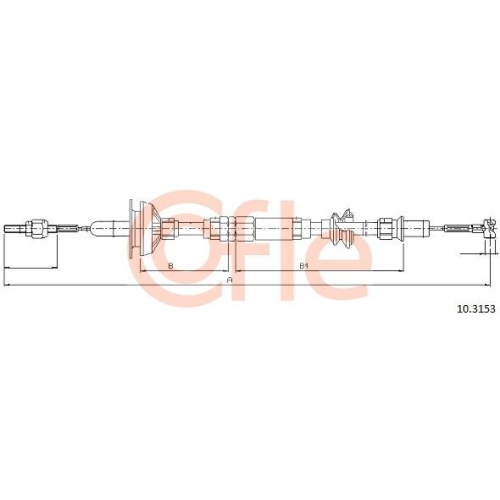 Seilzug Kupplungsbetätigung Cofle 10.3153 für Seat VW Vag