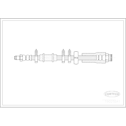 Bremsschlauch Corteco 19025841 für Citroën Fiat Peugeot Vorderachse Oben Vorne