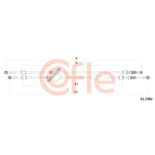 Seilzug Schaltgetriebe Cofle 12.7282 für Citroën Fiat