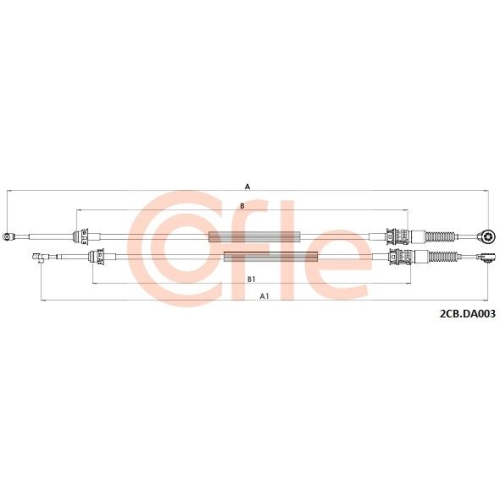 Seilzug Schaltgetriebe Cofle 2CB.DA003 für Dacia