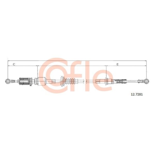 Seilzug Schaltgetriebe Cofle 12.7281 für Citroën Fiat Peugeot