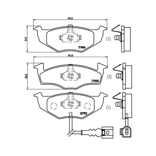 Bremsbelagsatz Scheibenbremse Brembo P85071 Prime Line für Audi Seat Skoda VW