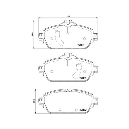 Bremsbelagsatz Scheibenbremse Brembo P50119 Prime Line für Mercedes Benz