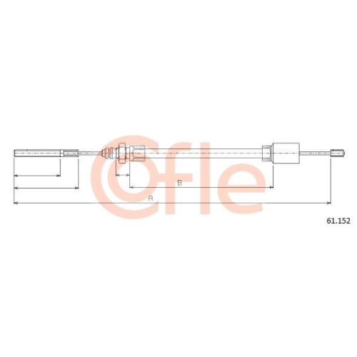 Seilzug Feststellbremse Cofle 61.152 für Links Rechts