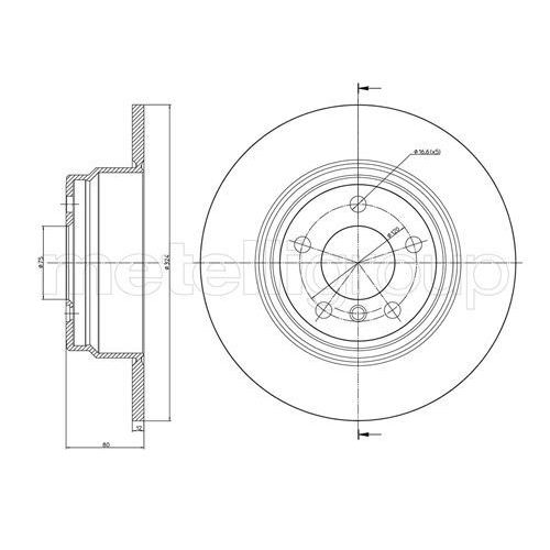 Metelli 2X Bremsscheibe Hinterachse für Bmw