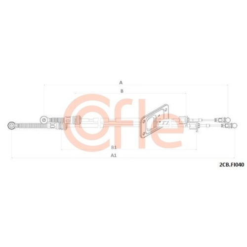 Seilzug Schaltgetriebe Cofle 2CB.FI040 für Fiat