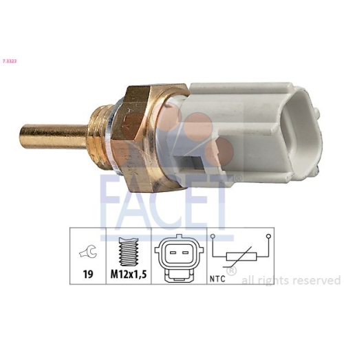 Sensor Kühlmitteltemperatur Facet 7.3323 Made In Italy - Oe Equivalent für Mazda