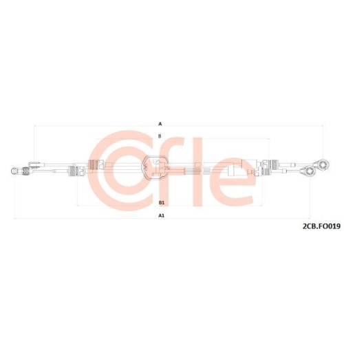 Seilzug Schaltgetriebe Cofle 2CB.FO019 für Ford