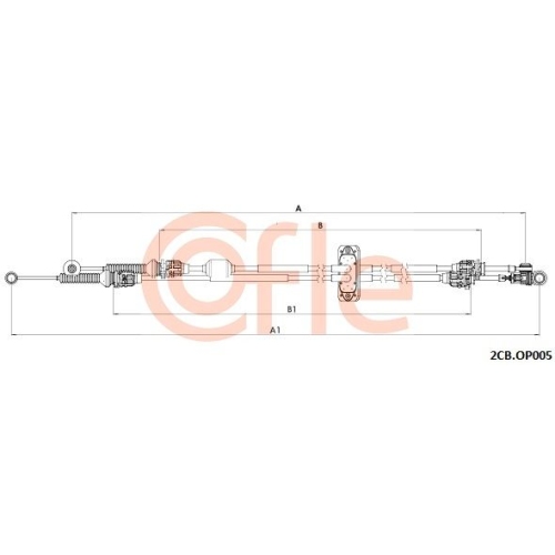 Seilzug Schaltgetriebe Cofle 2CB.OP005 für Opel Renault