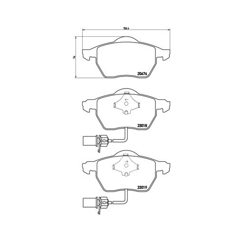 Bremsbelagsatz Scheibenbremse Brembo P85085 Prime Line für Audi Seat Skoda VW