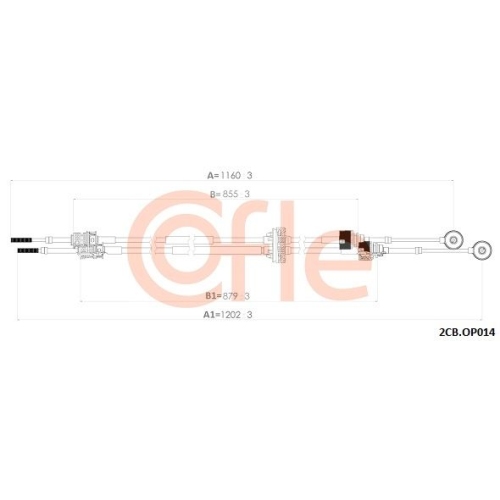 Seilzug Schaltgetriebe Cofle 2CB.OP014 für Opel