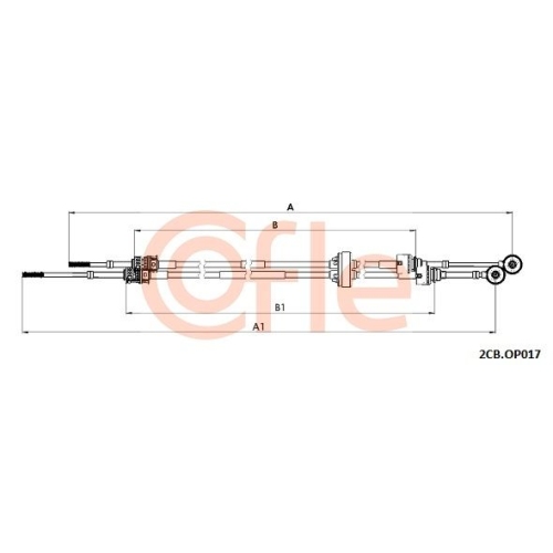 Seilzug Schaltgetriebe Cofle 2CB.OP017 für Opel