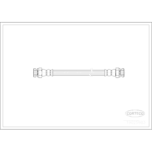 Bremsschlauch Corteco 19025983 für Mazda Moteurs Baudouin.s.a Fahrzeugseite