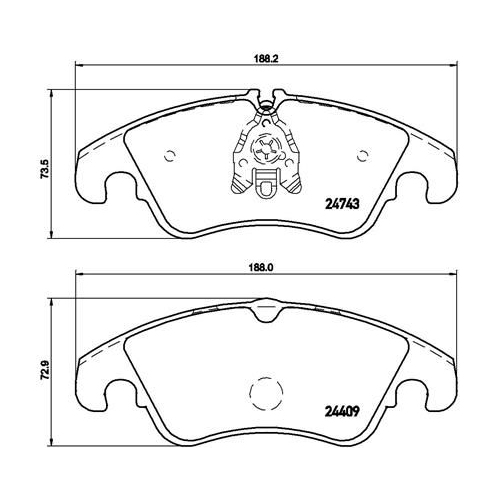 Bremsbelagsatz Scheibenbremse Brembo P85098 Prime Line für Audi Seat Skoda VW