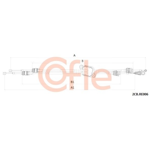 Seilzug Schaltgetriebe Cofle 2CB.RE006 für Opel Renault