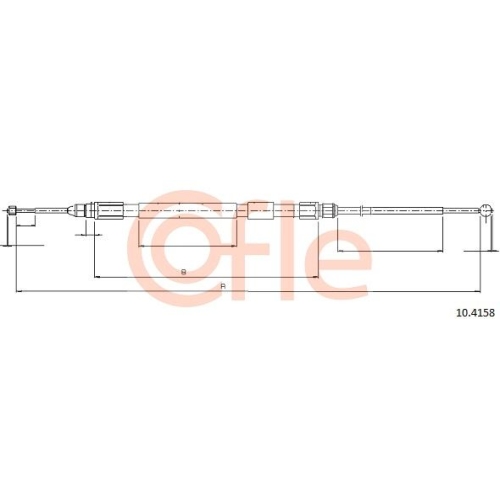 Seilzug Feststellbremse Cofle 10.4158 für Bmw Hinten Links