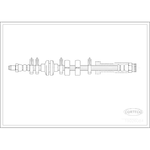 Bremsschlauch Corteco 19026084 für Fiat Lancia Vorderachse Vorderachse Links