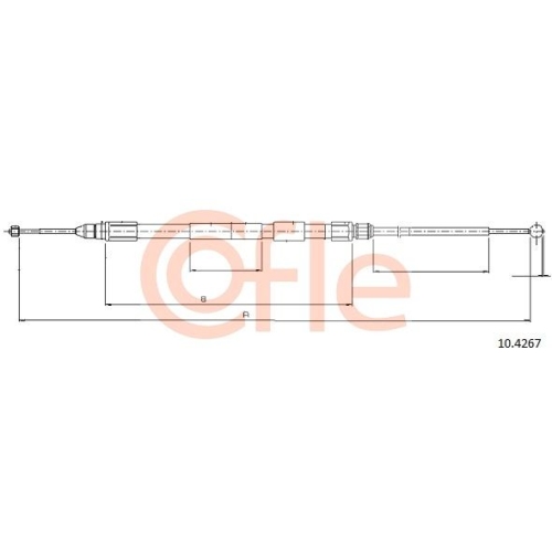 Seilzug Feststellbremse Cofle 10.4267 für Bmw Hinten Rechts