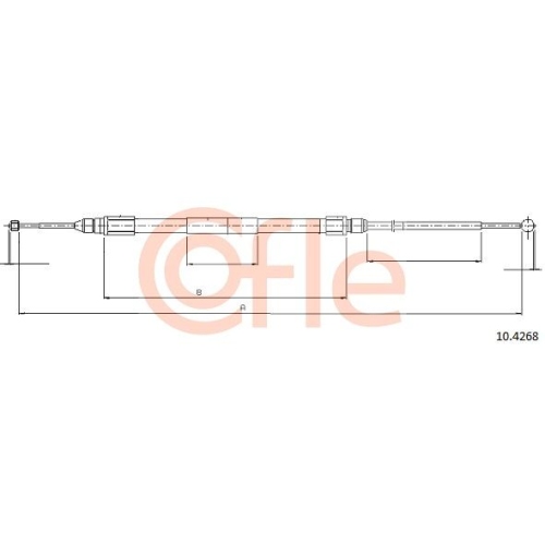 Seilzug Feststellbremse Cofle 10.4268 für Bmw Hinten Links