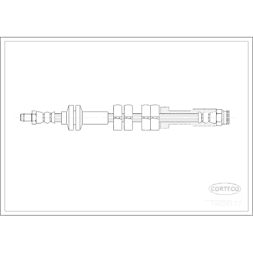 Bremsschlauch Corteco 19026177 für Fiat Für Fahrzeuge Mit Sportpaket Vorderachse