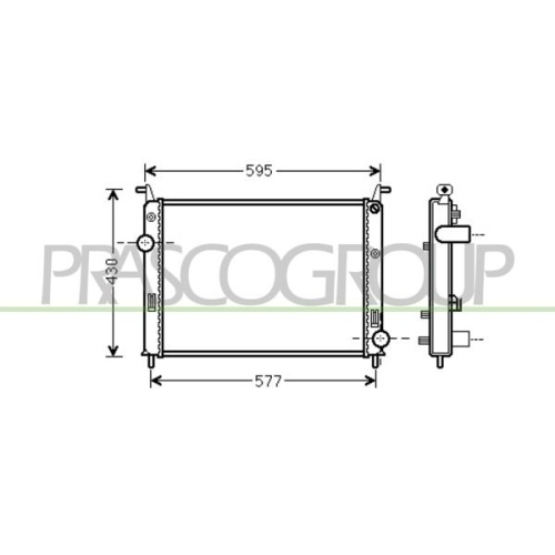 Kühler Motorkühlung Prasco FT114R001 Prascoselection für Fiat