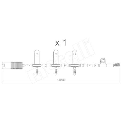Warnkontakt Bremsbelagverschleiß Metelli SU.189 für Mini Hinterachse