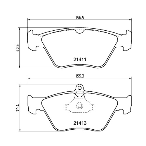 Bremsbelagsatz Scheibenbremse Hella Pagid 8DB 355 007-731 für Opel Saab