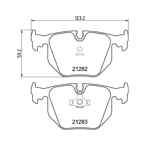 Bremsbelagsatz Scheibenbremse Hella Pagid 8DB 355 008-121 für Bmw Maserati