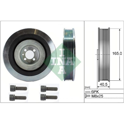 Riemenscheibensatz Kurbelwelle Ina 544 0080 20 für Alfa Romeo Fiat Lancia Opel