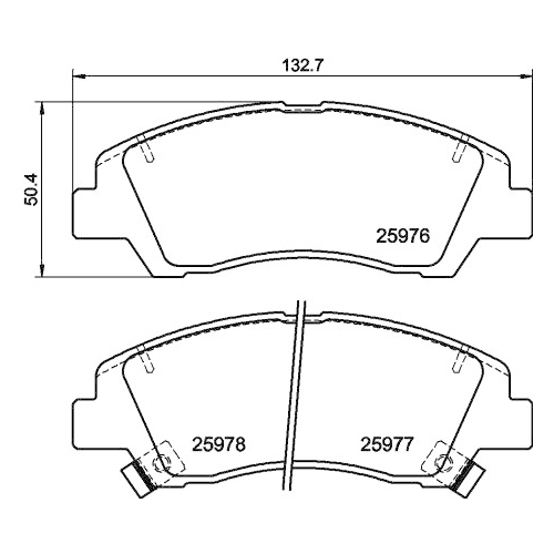 Bremsbelagsatz Scheibenbremse Hella Pagid 8DB 355 023-001 für Hyundai