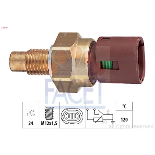 Sensor Kühlmitteltemperatur Facet 7.3549 Made In Italy - Oe Equivalent für Volvo