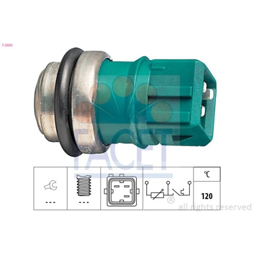 Sensor Kühlmitteltemperatur Facet 7.3550 Made In Italy - Oe Equivalent für Opel