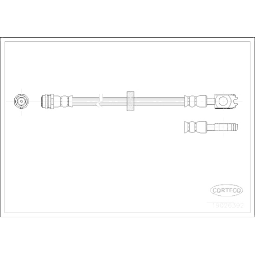 Bremsschlauch Corteco 19026392 für Audi Seat Skoda VW Vag Vorderachse Vorne