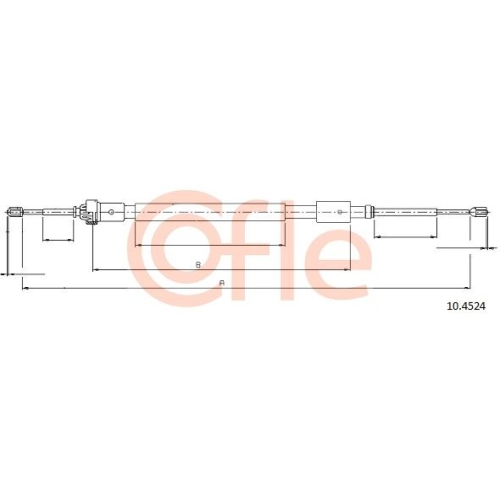 Seilzug Feststellbremse Cofle 10.4524 für Citroën Hinten Links Hinten Rechts