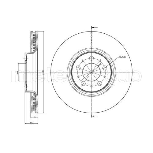 Metelli 2X Bremsscheibe Vorderachse für Volvo