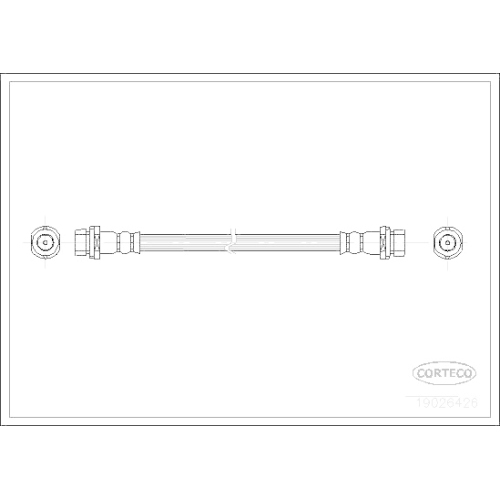 Bremsschlauch Corteco 19026426 für Ford Hinterachse