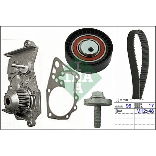 Wasserpumpe + Zahnriemensatz Ina 530 0604 30 für Nissan Renault Dacia