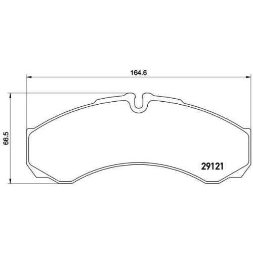 Bremsbelagsatz Scheibenbremse Brembo PA6021 Prime Line für Iveco Renault Trucks