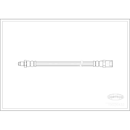 Bremsschlauch Corteco 19026432 für Iveco Fahrzeugseite Vorderachse