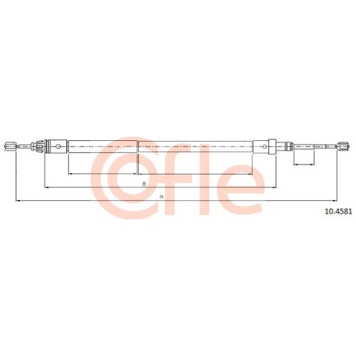 Seilzug Feststellbremse Cofle 10.4581 für Citroën Hinten Links