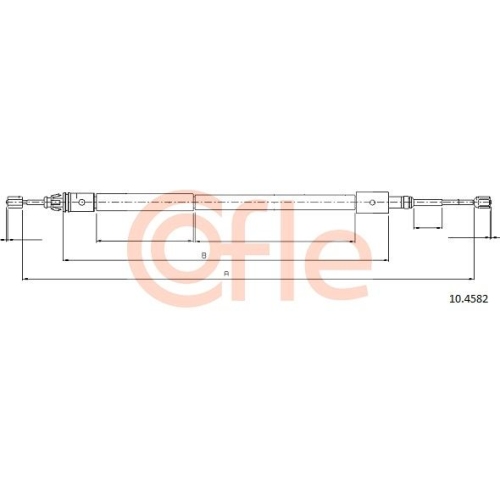 Seilzug Feststellbremse Cofle 10.4582 für Citroën Hinten Rechts