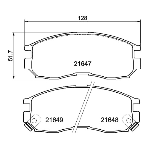 Bremsbelagsatz Scheibenbremse Hella Pagid 8DB 355 006-471 für Chrysler Nissan