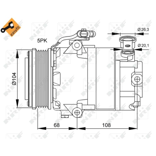 Kompressor Klimaanlage Nrf 32082 Easy Fit für Opel Vauxhall General Motors