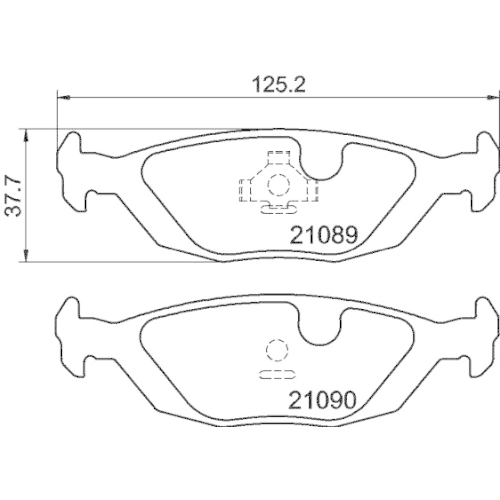 Bremsbelagsatz Scheibenbremse Hella Pagid 8DB 355 007-521 für Saab Volvo