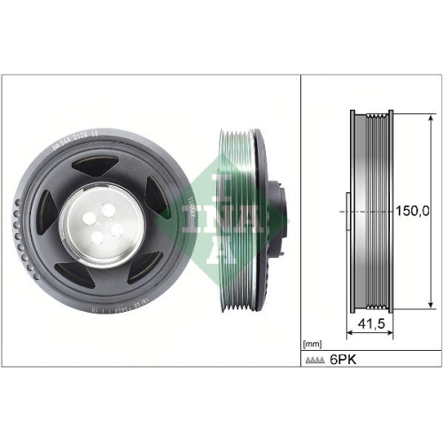 Riemenscheibe Kurbelwelle Ina 544 0129 10 für Bmw Mini