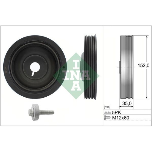 Riemenscheibensatz Kurbelwelle Ina 544 0054 20 für Nissan Renault Dacia