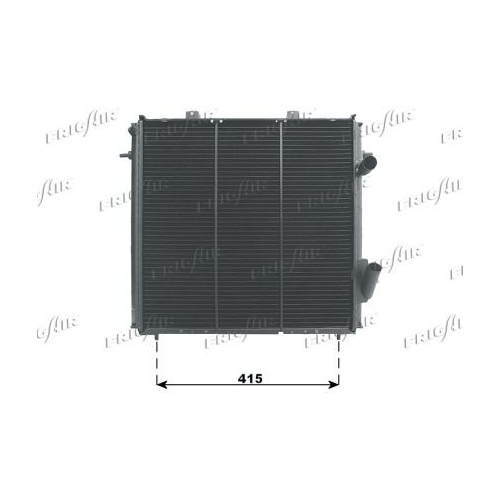 Kühler Motorkühlung Frigair 0109.2064 für Renault Für Fahrzeuge Ohne Klimaanlage