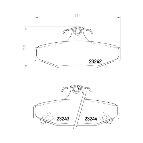 Bremsbelagsatz Scheibenbremse Hella Pagid 8DB 355 009-571 für Ssangyong Daewoo