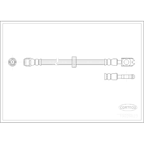 Bremsschlauch Corteco 19026623 für Audi Seat VW Vorderachse